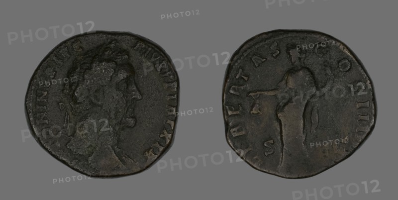 Sestertius (Coin) Portraying Emperor Antoninus Pius, 155-156.