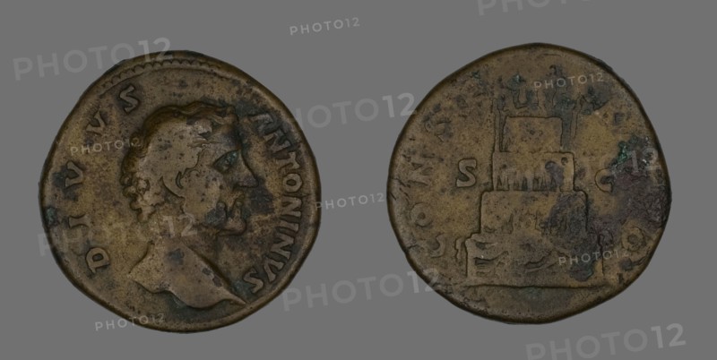 Sestertius (Coin) Portraying Emperor Antoninus Pius, 161 or later.