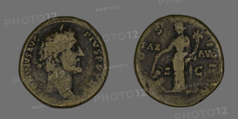 Sestertius (Coin) Portraying Emperor Antoninus Pius, 141-161.