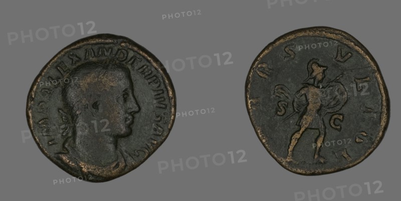 Sestertius (Coin) Portraying Emperor Severus Alexander, 231-235.