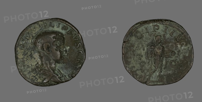 Sestertius (Coin) Portraying King Philip II, 244-246.