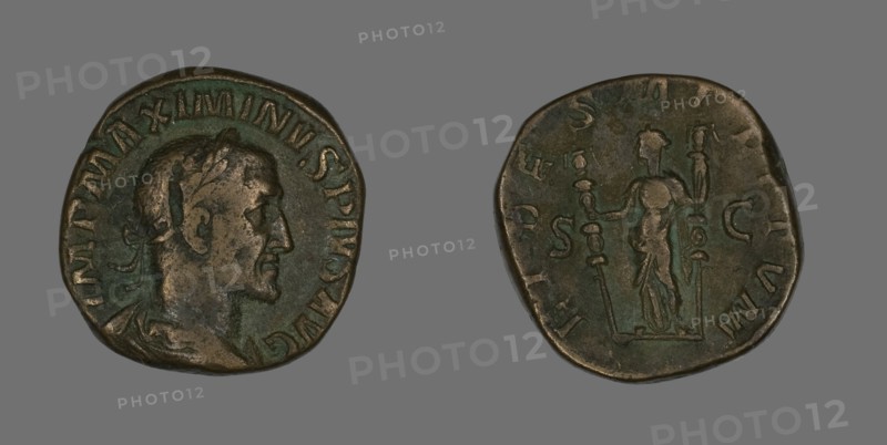Sestertius (Coin) Portraying Emperor Maximinus, 235-236.