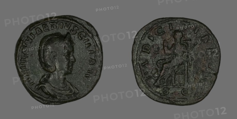 Sestertius (Coin) Portraying Empress Herennia Etruscilla, 249-251.