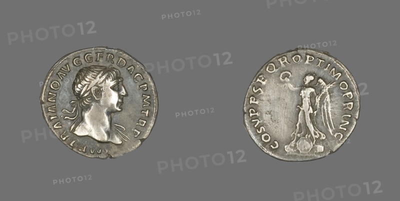 Denarius (Coin) Portraying Emperor Trajan, 103-111.
