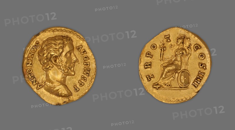 Aureus (Coin) Portraying Emperor Antoninus Pius, 145-161, issued by Antoninus Pius.