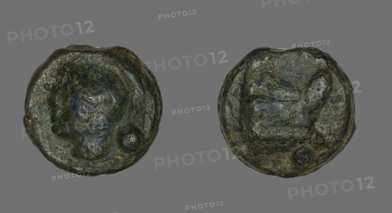 Coin Depicting the Goddess Roma, 225-217 BCE.