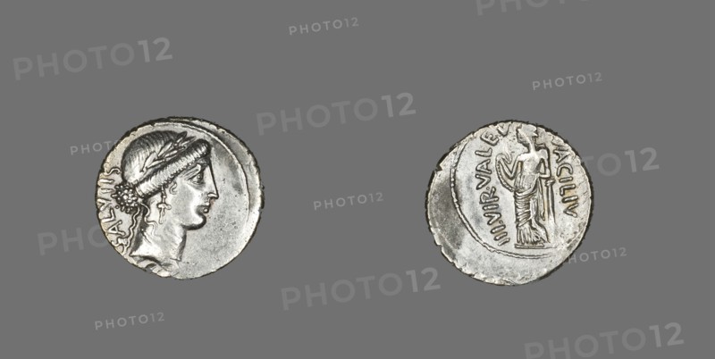 Denarius (Coin) Depicting the Goddess Salus, 49 BCE.