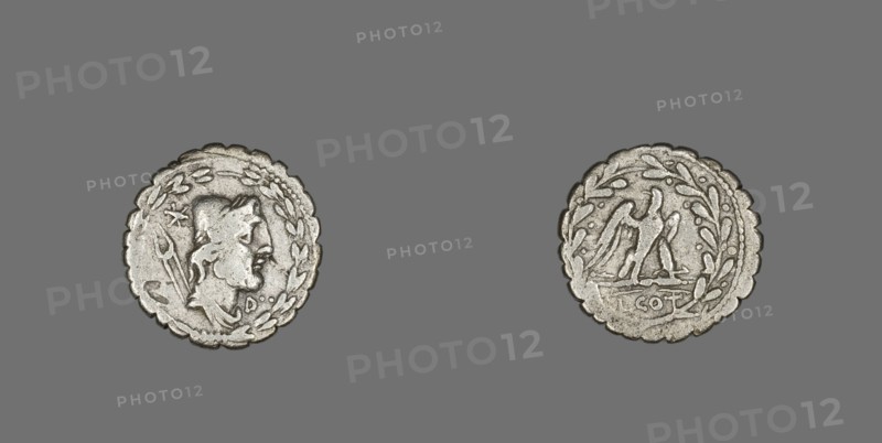 Denarius Serratus (Coin) Depicting the God Vulcan, 105 BCE.