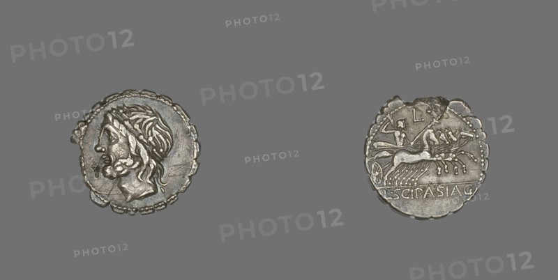 Denarius Serratus (Coin) Depicting the God Saturn, 106 BCE.