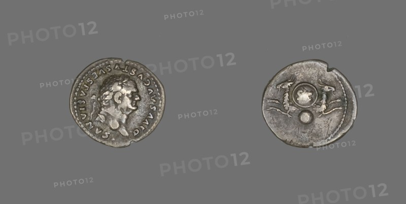 Denarius (Coin) Portraying Emperor Vespasian, 80-81.