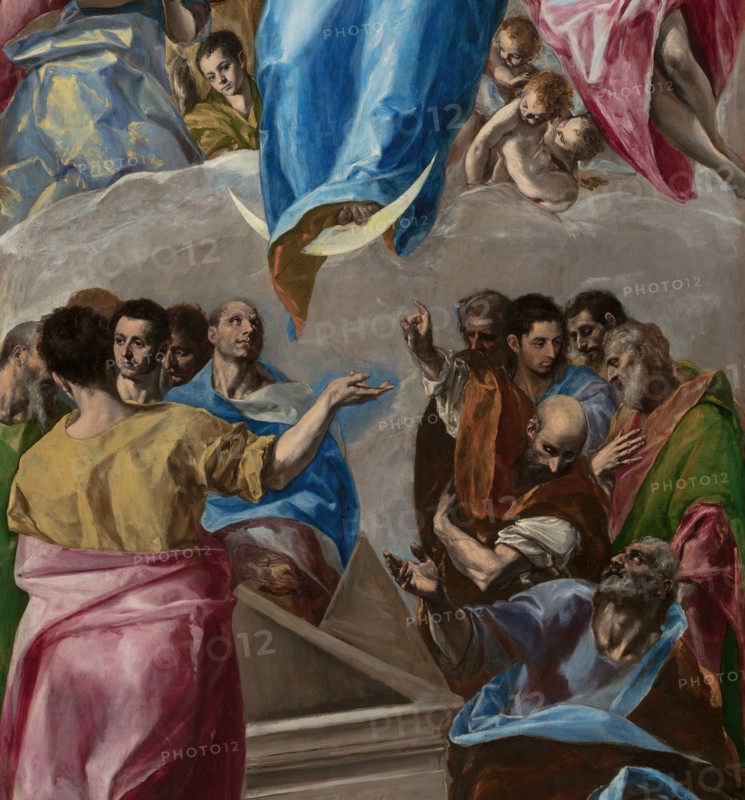 The Assumption of the Virgin, 1577-79. Detail from a larger artwork.