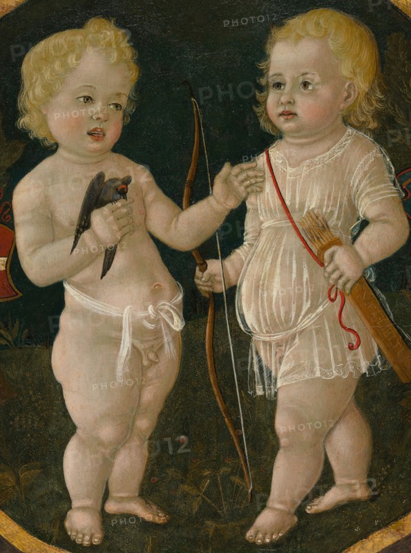 Two Putti, 1490/1510. Detail from a larger artwork.