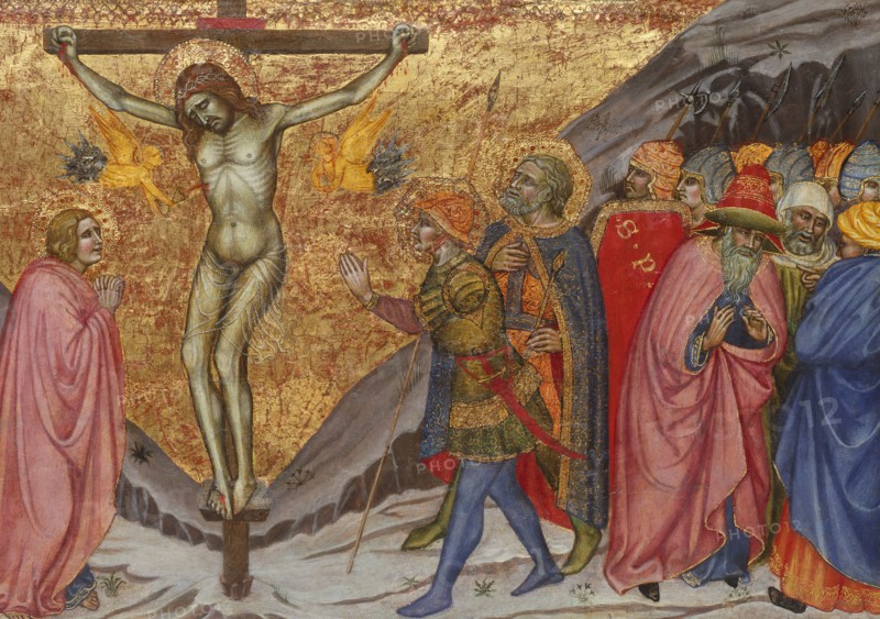 The Crucifixion, 1401/04. Detail from a larger artwork.