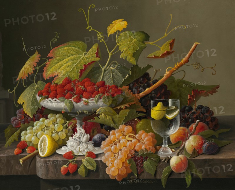 An Abundance of Fruit, c. 1860. Detail from a larger artwork.