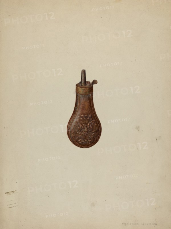 Gun Powder Flask, c. 1938.