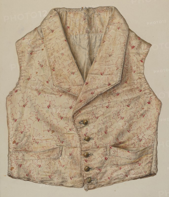 Quilted Silk Vest, c. 1942.