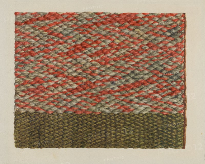 Woven Covering for Chair Back, 1935/1942.