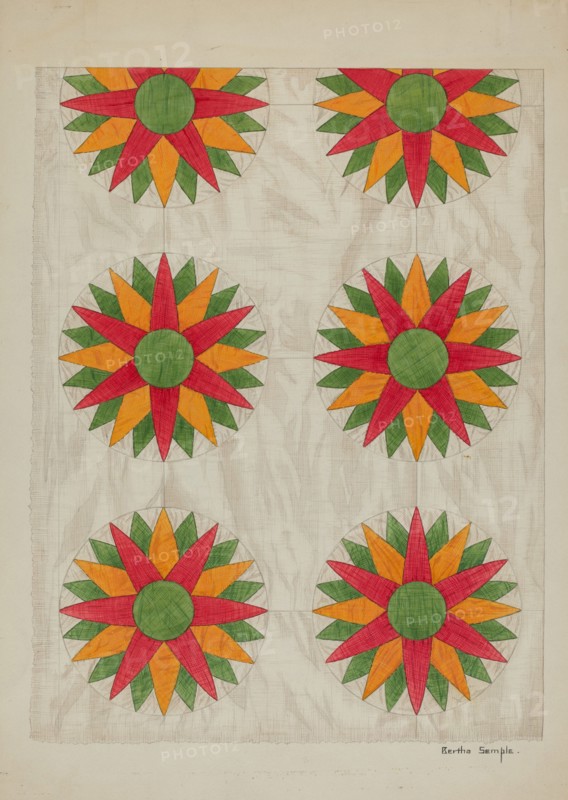 Patchwork Quilt - Top, c. 1937.
