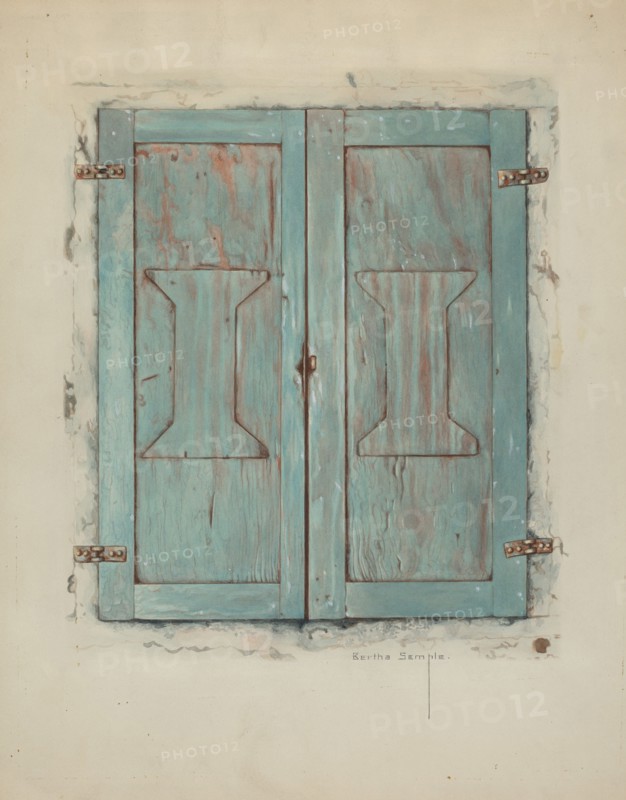 Cabinet Doors at Mission San Jose de Guadalupe, c. 1938.