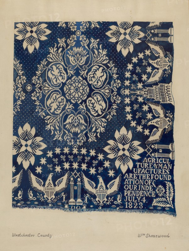 Woven Wool Coverlet, c. 1937.