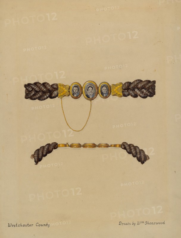 Hair Brooch and Bracelet, c. 1936.