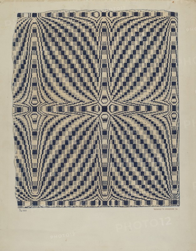 Handwoven Coverlet, 1936.