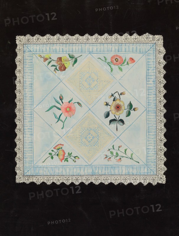 Pair of Satin Pillow Shams, c. 1936.