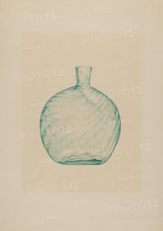 Glass Pocket Flask, c. 1938.