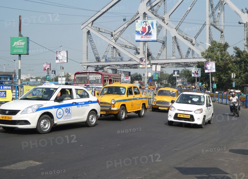 Traffic in Calcutta, India, 2019.