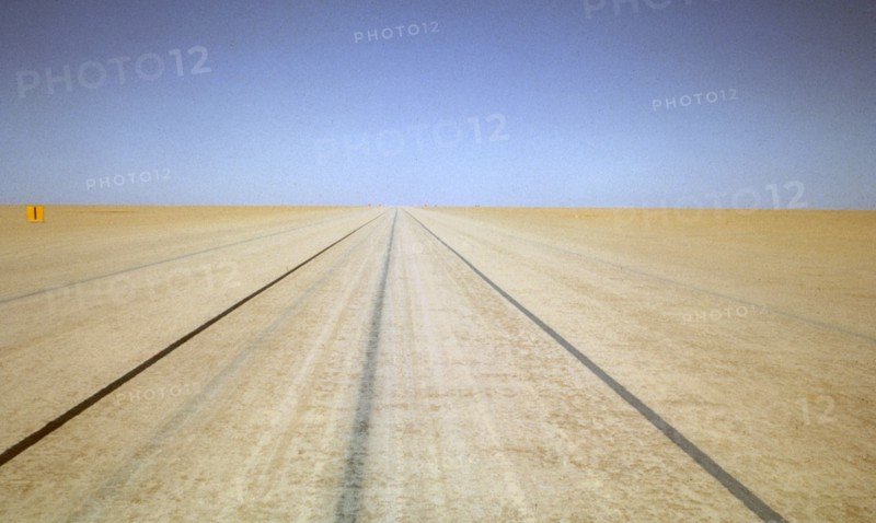 World Land Speed Record course for Bluebird CN7, Lake Eyre, Australia, 1964. Creator: Unknown.