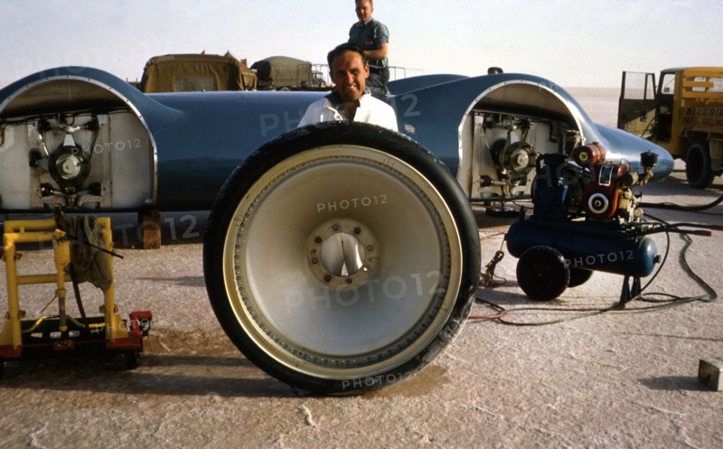 Allan Dougherty, support crew member for Bluebird CN7 World Land Speed Record attempt, 1964 Creator: Unknown.