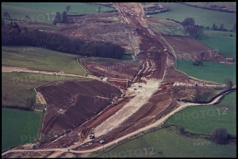 M5 motorway construction at Banwell Road, Christon, Somerset, 1971. Creator: Jim Hancock.