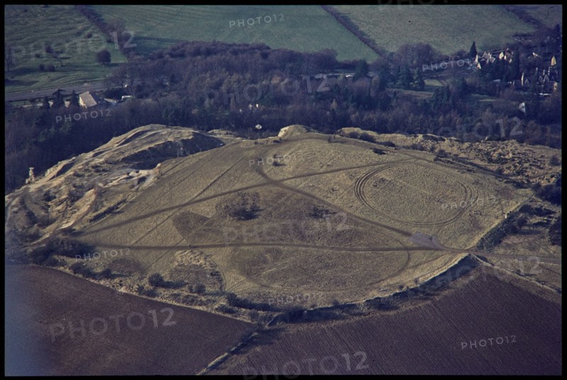 Univallate Iron Age hillfort on Leckhampton Hill, Cheltenham, Gloucestershire, 1971. Creator: Jim Hancock.