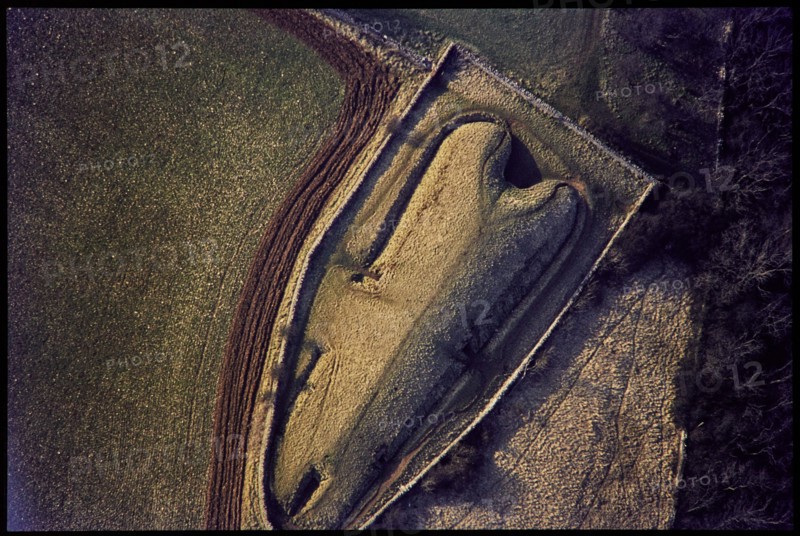 Belas Knap, a Neolithic chambered long barrow, Winchcombe, Gloucestershire, 1971. Creator: Jim Hancock.
