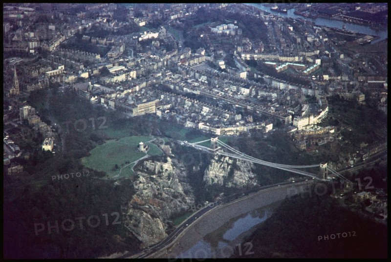 Clifton Suspension Bridge, Observation Hill and the suburb of Clifton, Bristol, 197 Creator: Jim Hancock.