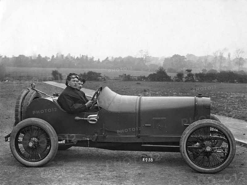 British racing driver Kenelm Lee Guinness in a 1914 Sunbeam Tourist Trophy car. Creator: Unknown.