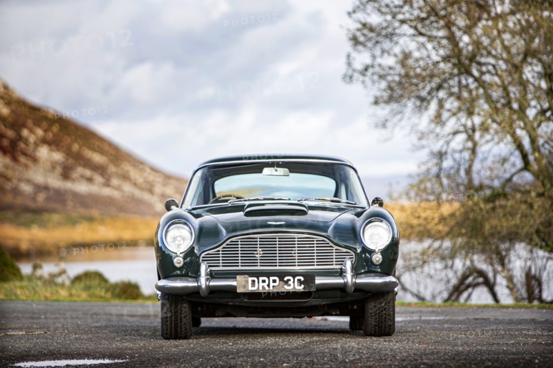 Front view of a 1965 Aston Martin DB5. Creator: Unknown.