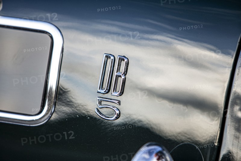 Logo on a 1965 Aston Martin DB5. Creator: Unknown.