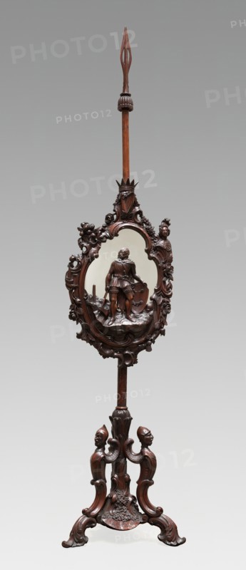 Pole-Screen, Dublin, c. 1851. Creator: Arthur James Jones and Son.
