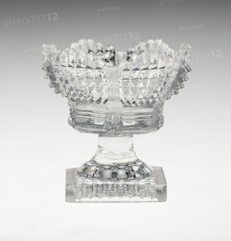 Two Salts, Lunéville, c. 1830. Creator: Baccarat Glasshouse.