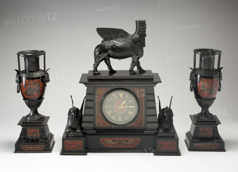 Egyptian Revival Clock, Paris, 1875/90. Creator: Brocot.