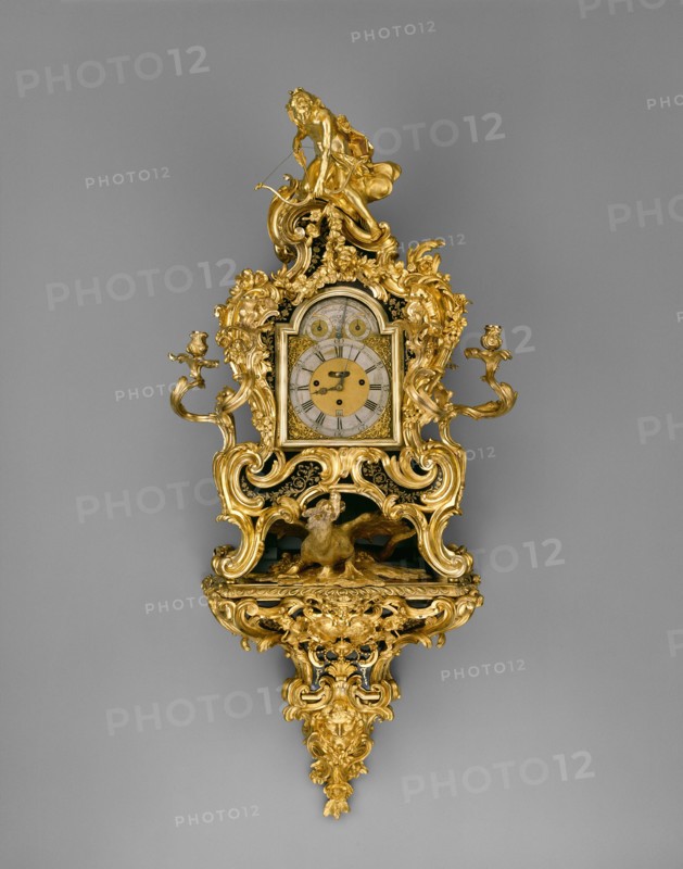 Wall Clock, France, 1735/40. Creators: Jean-Pierre Latz, Francis Bayley.