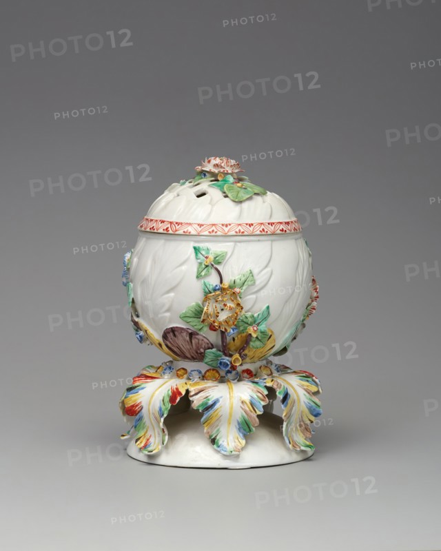 Potpourri Vase, Chantilly, c. 1745. Creator: Chantilly Porcelain Manufactory.