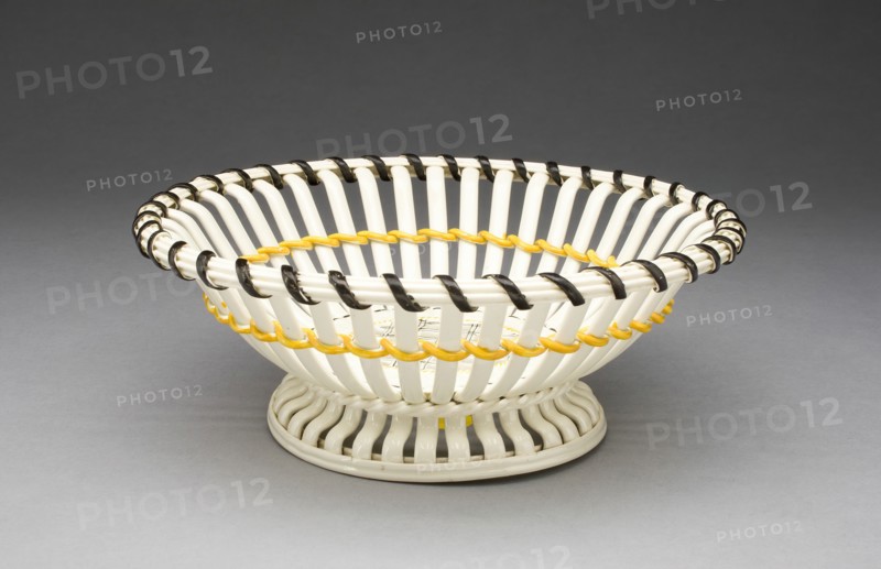 Basket, Staffordshire, 1780/90. Creator: E. Mayer Pottery.