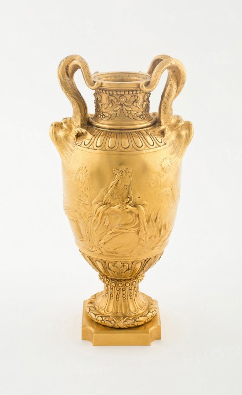 Vase with Sacrifice Scene, France, Early to mid 19th century. Creator: Ferdinand Barbedienne.