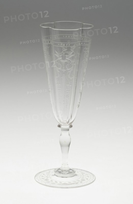 Champagne Flute, Austria, 19th century. Creator: J.& L. Lobmeyr.