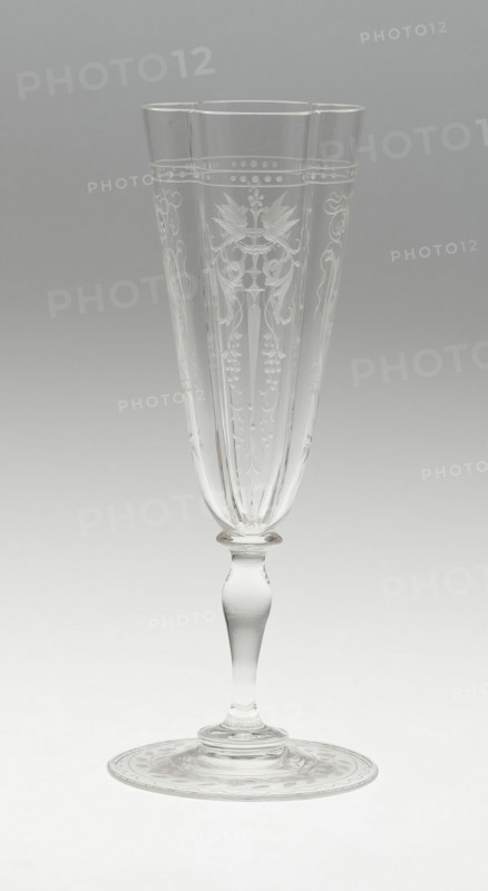 Champagne Flute, Austria, 19th century. Creator: J.& L. Lobmeyr.