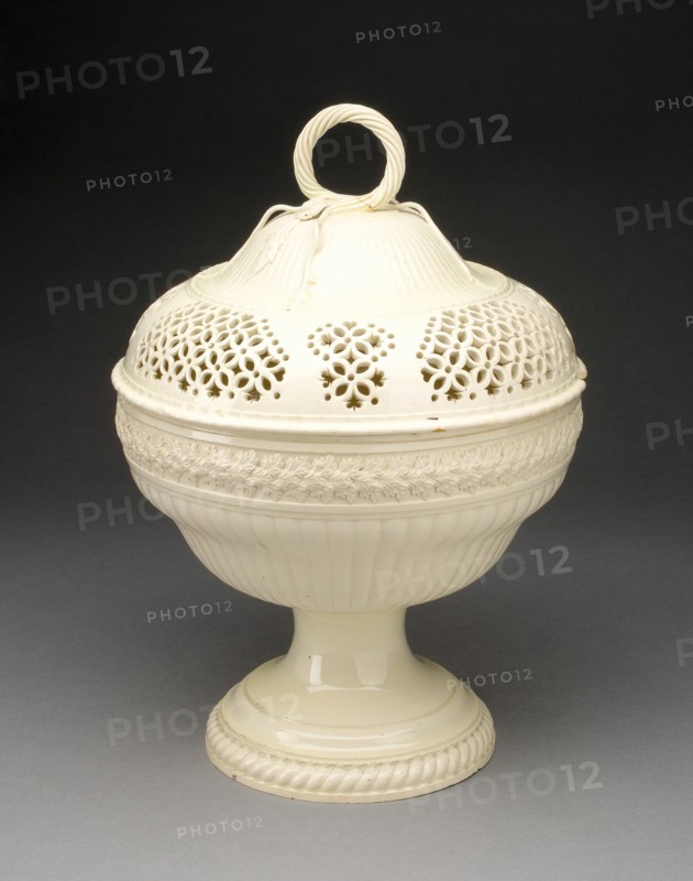 Chestnut Basket, Yorkshire, c. 1790. Creator: Leeds Pottery.