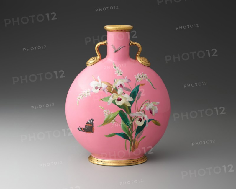 Moon Flask, Stoke-on-Trent, c. 1875. Creator: Minton.