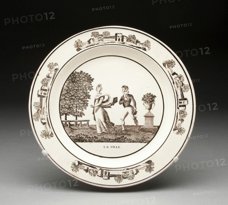 Plate, Montereau, 1800/25. Creator: Creil Pottery.
